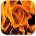 burning live wallpaper android application logo